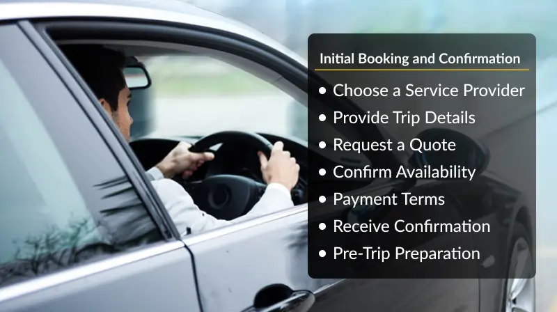 initial booking and confirmation